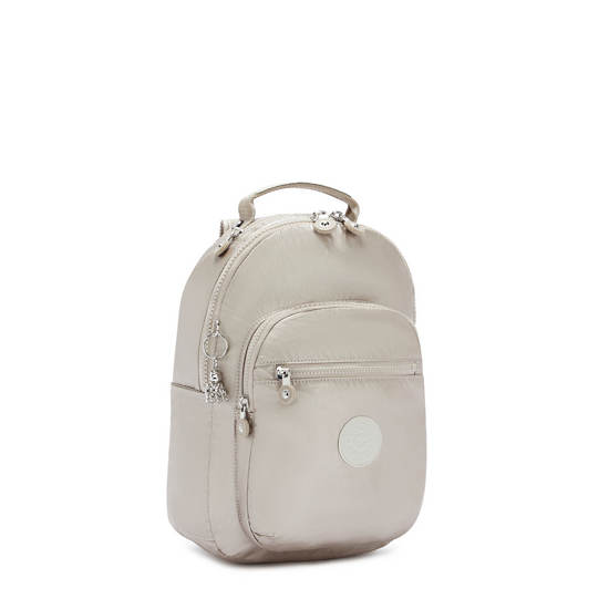 Kipling Seoul Small Metallic Tablet Backpacks Metallic Glow | AU 1610MQ